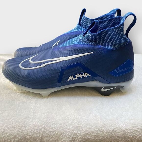 Nike Alpha Menace Elite 3 Game Royal/White Football Cleats CT6648-414 Mens 10 - Picture 2 of 11